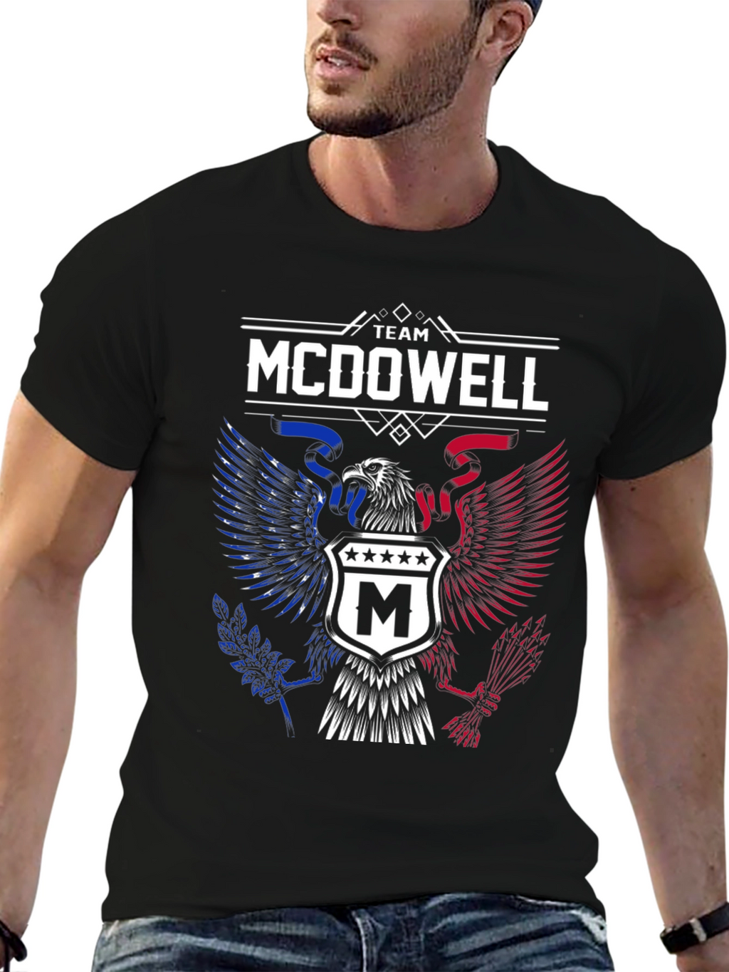 Team McDowell Eagle Crest Graphic T-Shirt