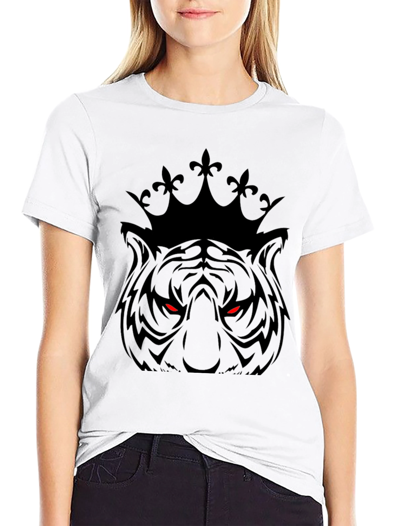 Tiger King Graphic Print Black T-Shirt