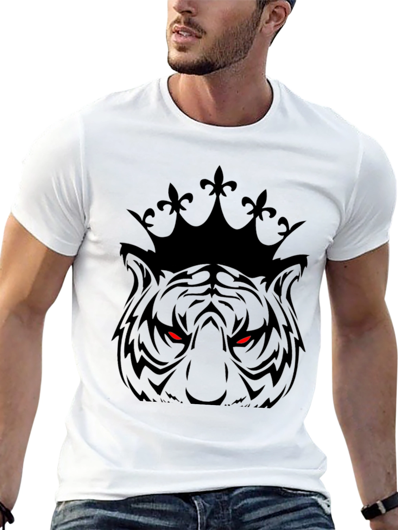 Tiger King Graphic Print Black T-Shirt