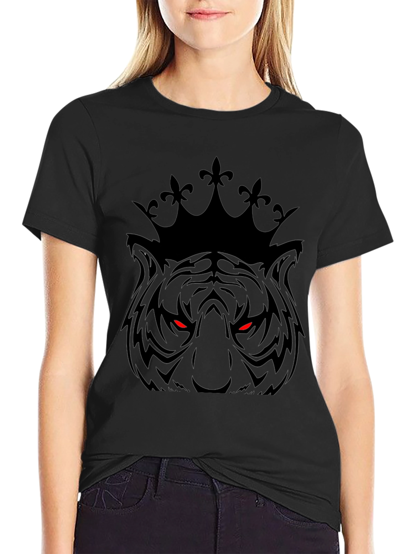 Tiger King Graphic Print Black T-Shirt