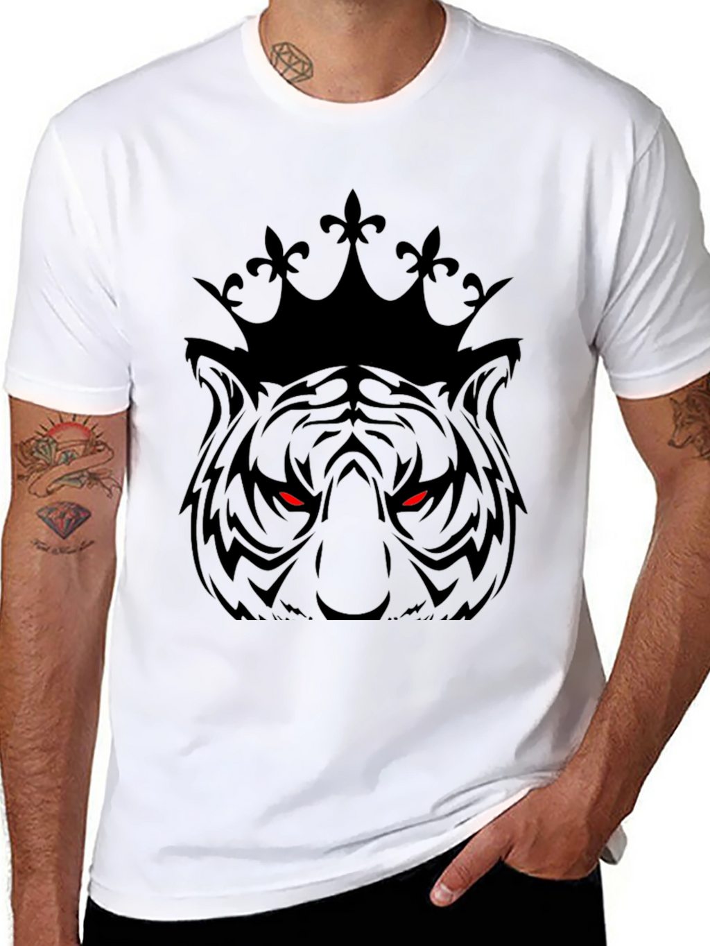 Tiger King Graphic Print Black T-Shirt