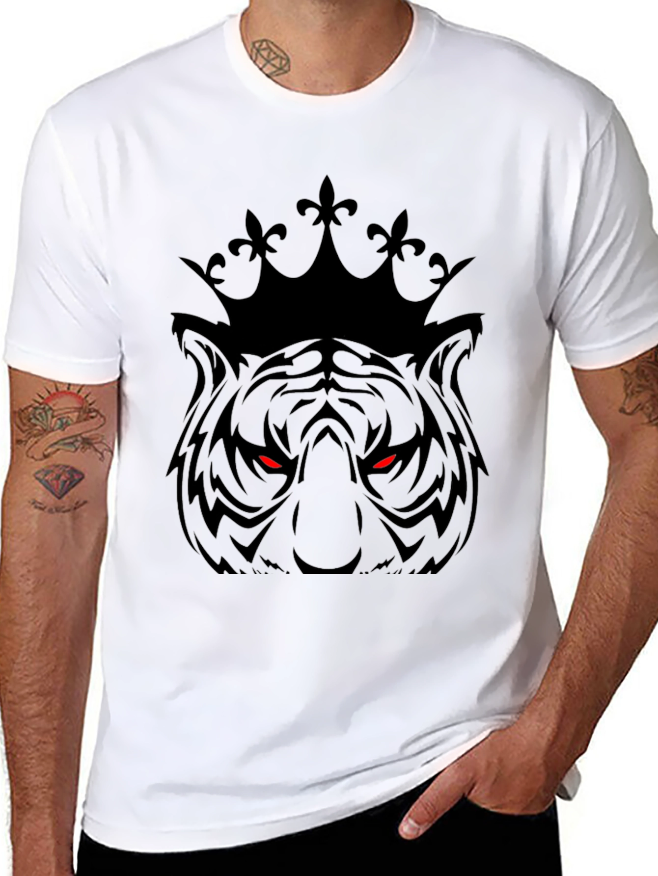 Tiger King Graphic Print Black T-Shirt
