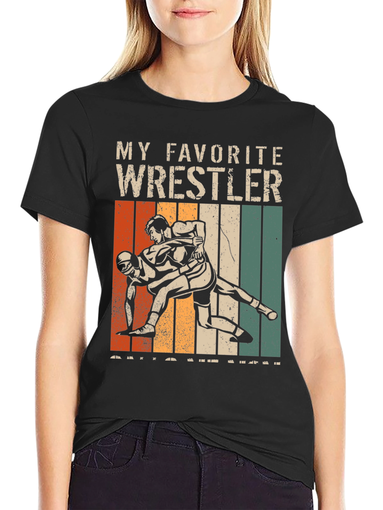 My Favorite Wrestler T-Shirt - Retro Style