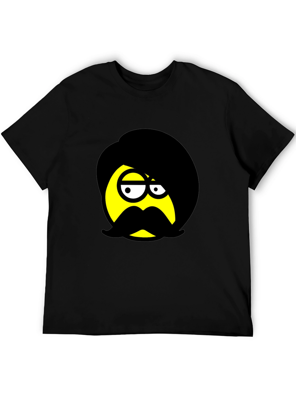 Emo Emoji Graphic Black T-Shirt