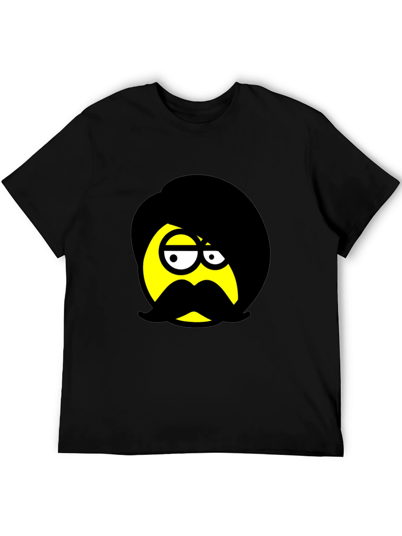 Emo Emoji Graphic Black T-Shirt