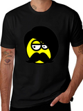 Emo Emoji Graphic Black T-Shirt