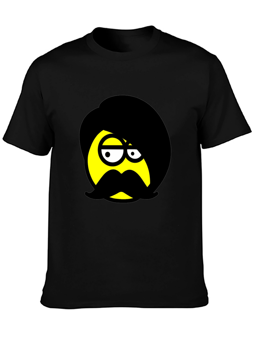Emo Emoji Graphic Black T-Shirt
