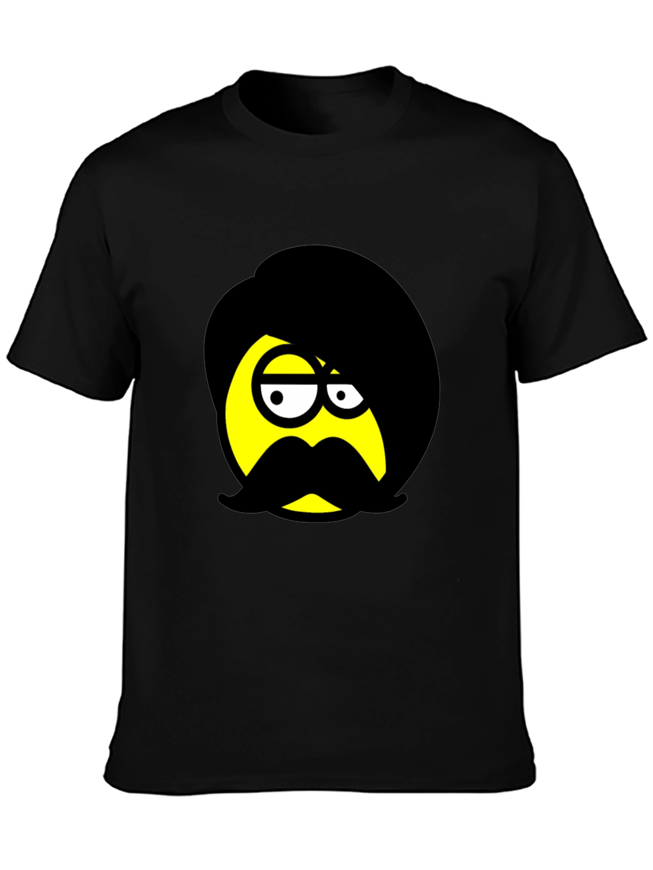 Emo Emoji Graphic Black T-Shirt