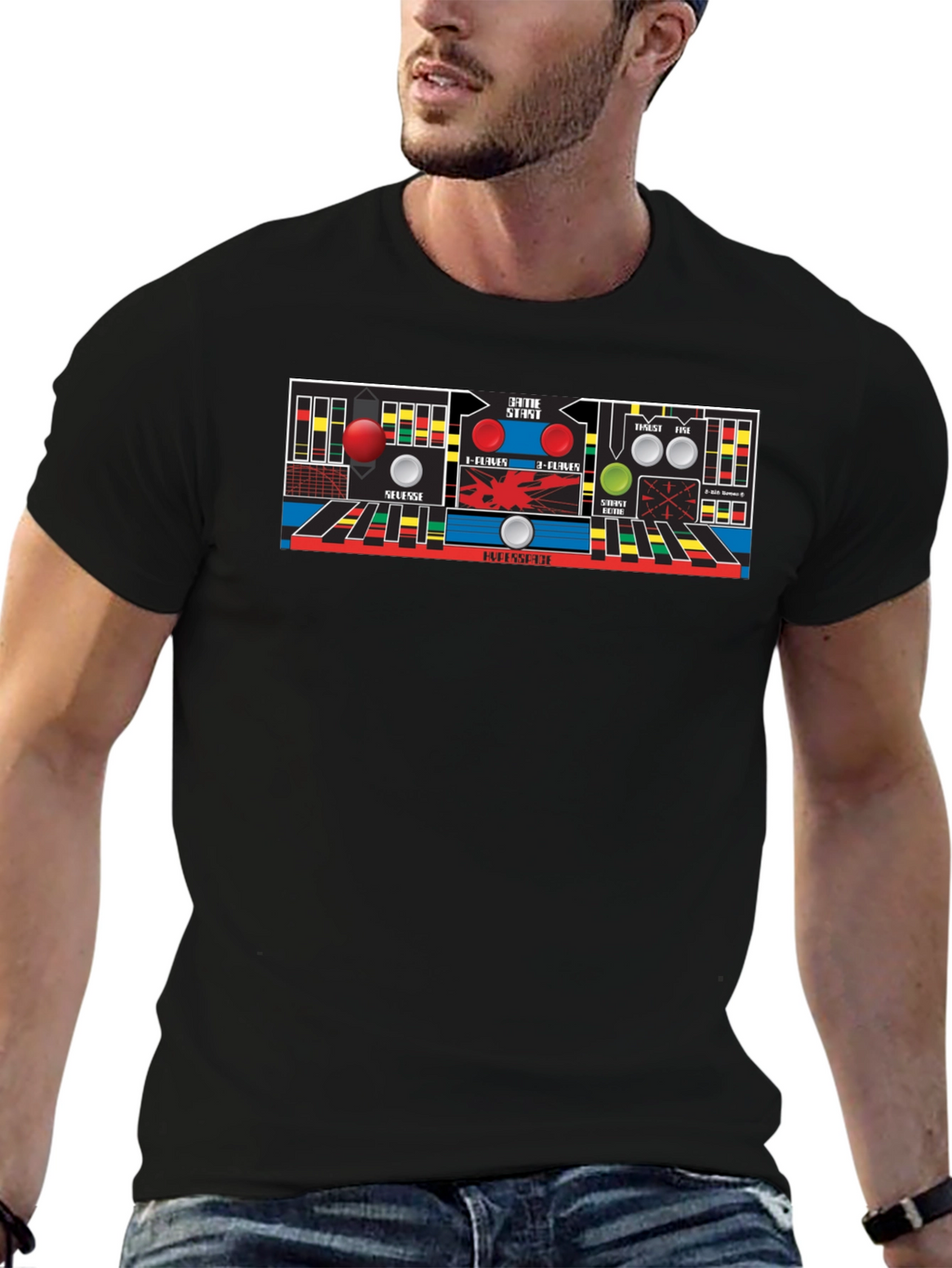 Retro Arcade Game Control Panel T-Shirt