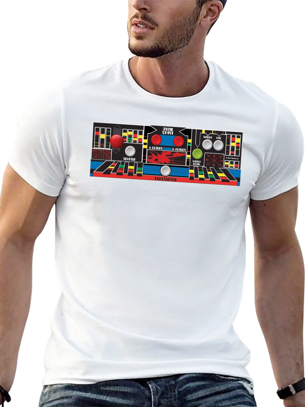 Retro Arcade Game Control Panel T-Shirt