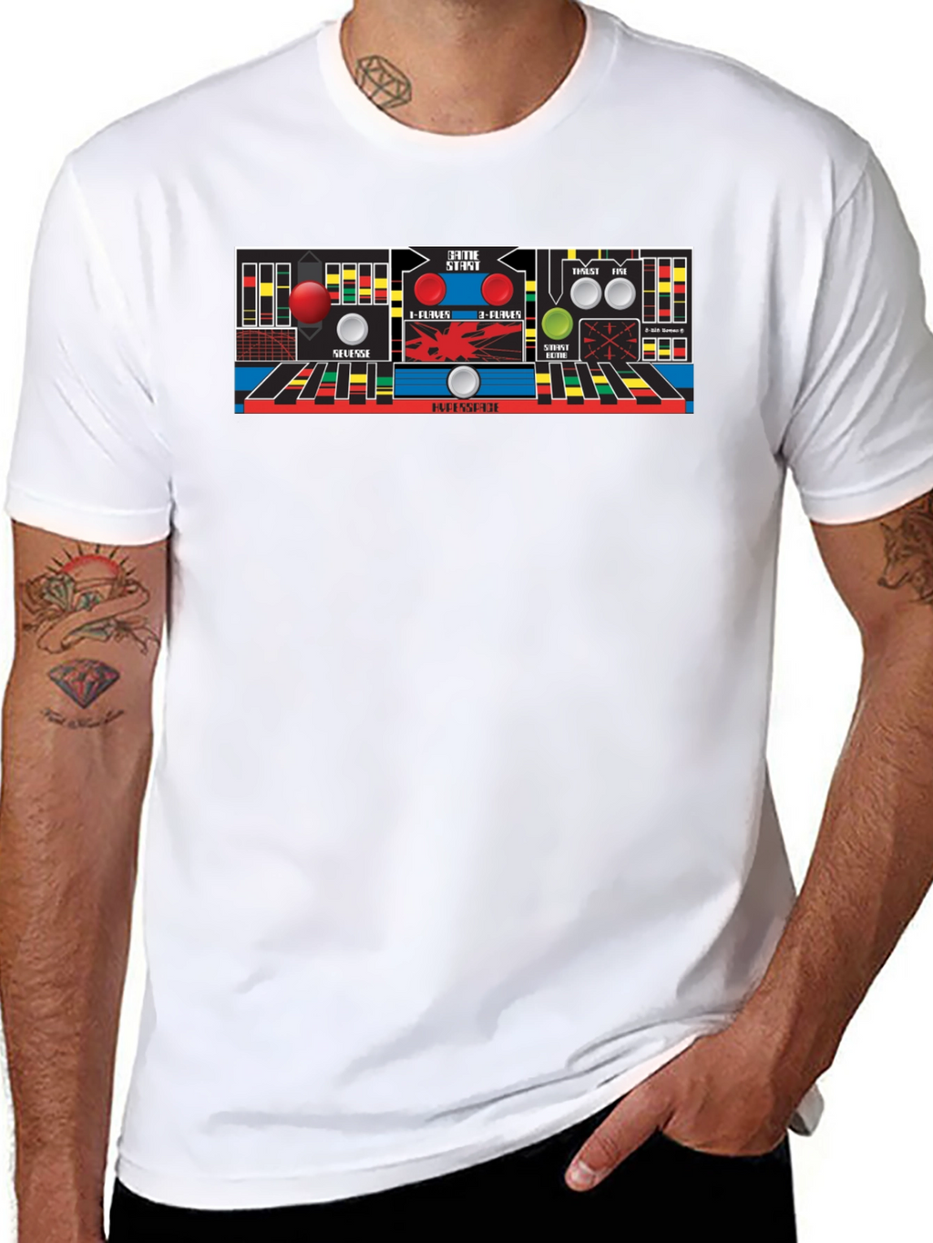Retro Arcade Game Control Panel T-Shirt