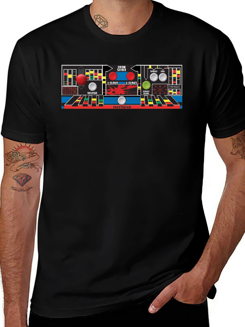 Retro Arcade Game Control Panel T-Shirt
