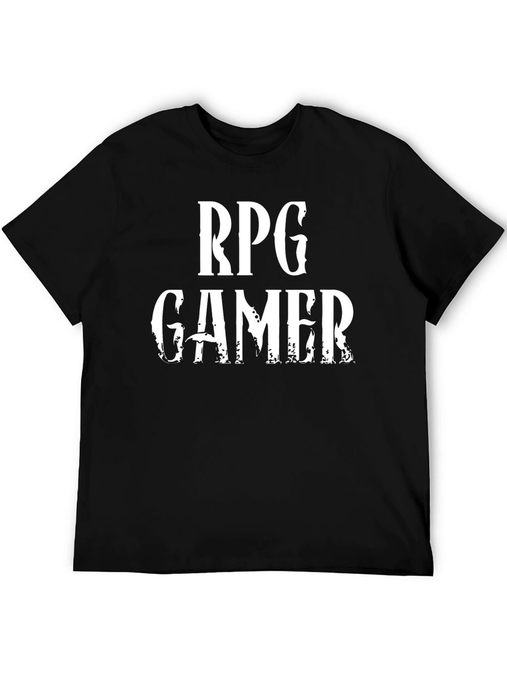 RPG Gamer Graphic Print Black T-Shirt