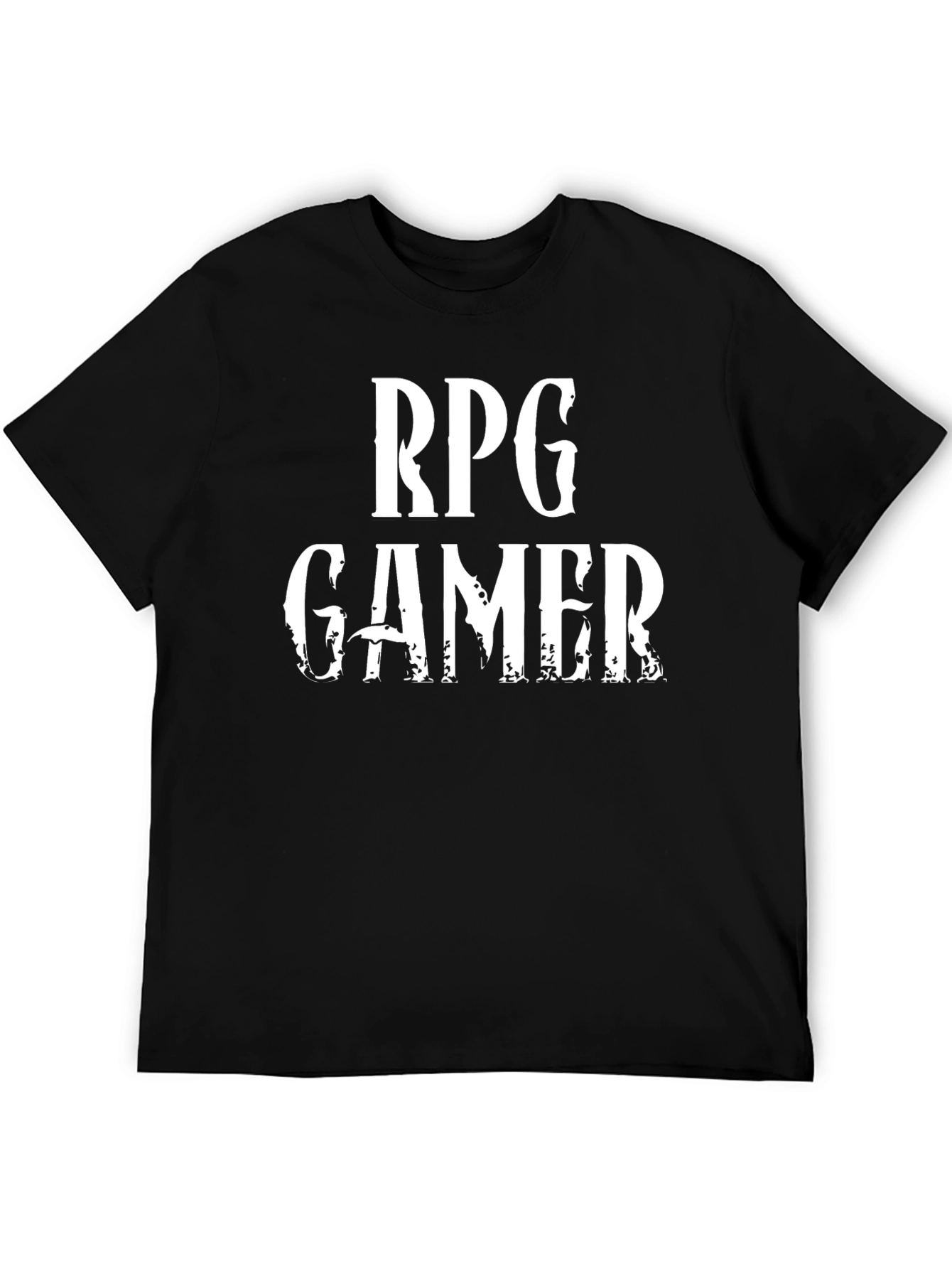 RPG Gamer Graphic Print Black T-Shirt