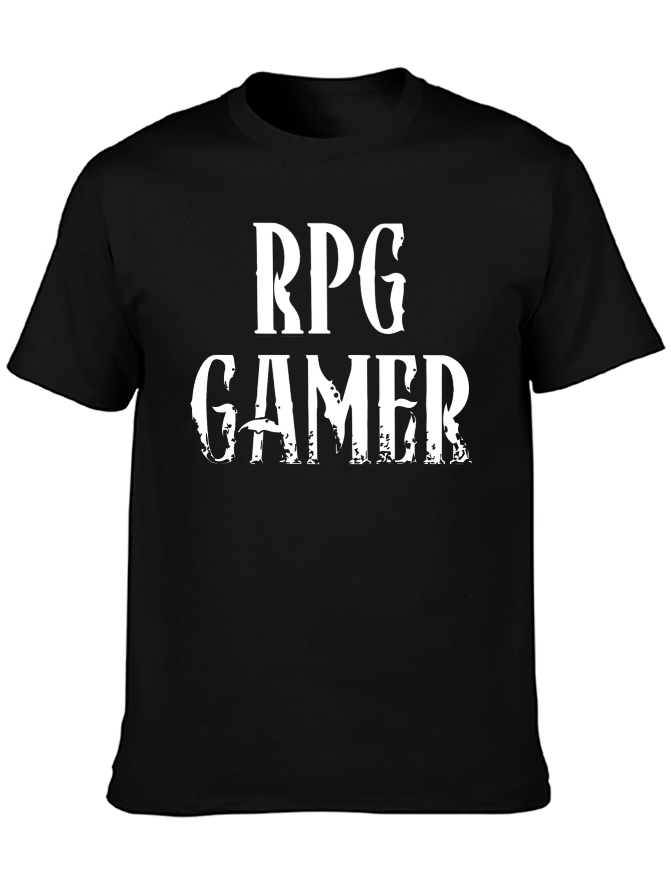 RPG Gamer Graphic Print Black T-Shirt