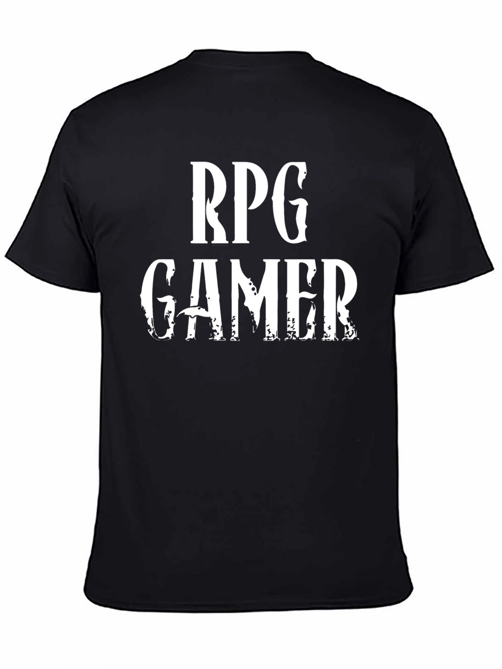 RPG Gamer Graphic Print Black T-Shirt