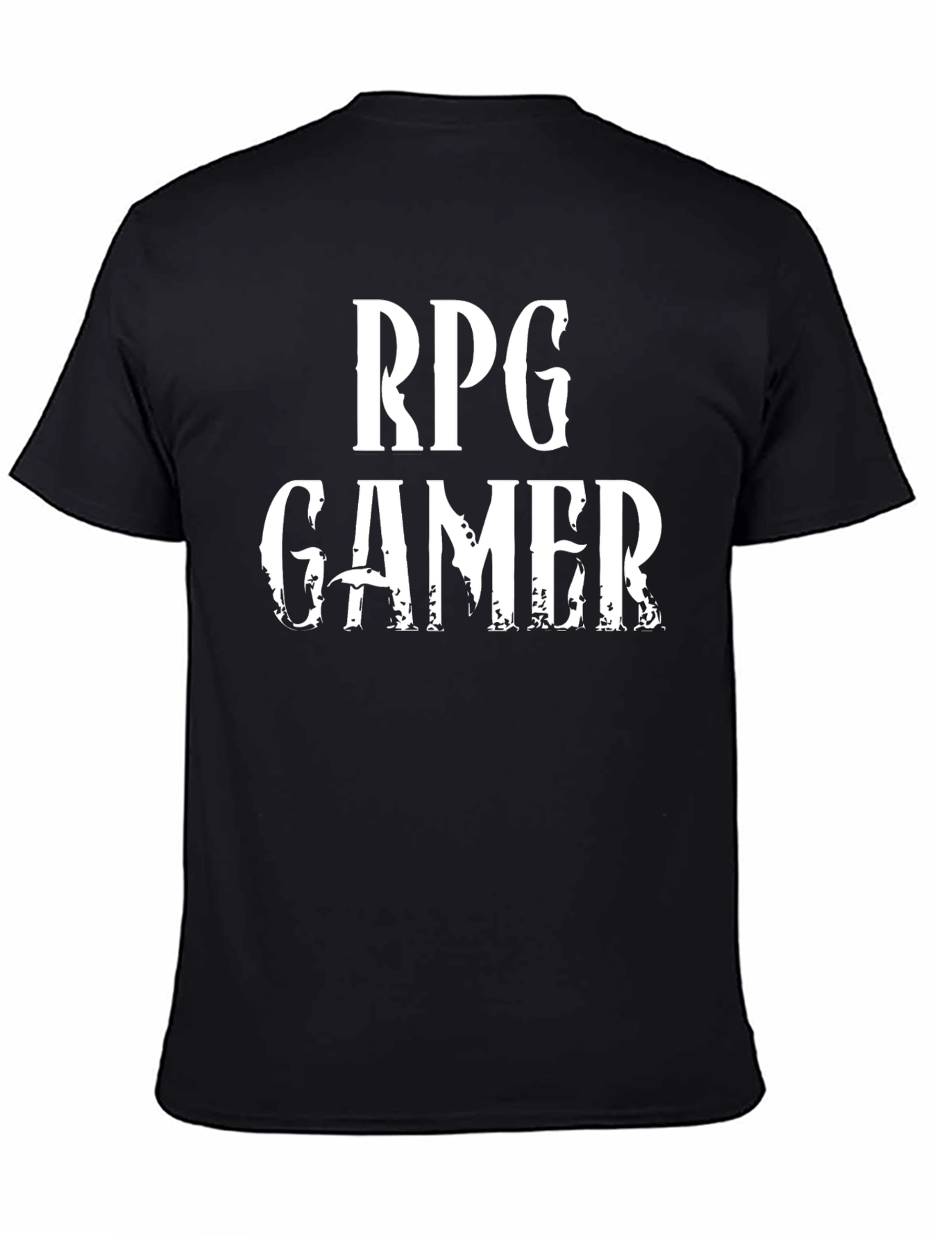 RPG Gamer Graphic Print Black T-Shirt