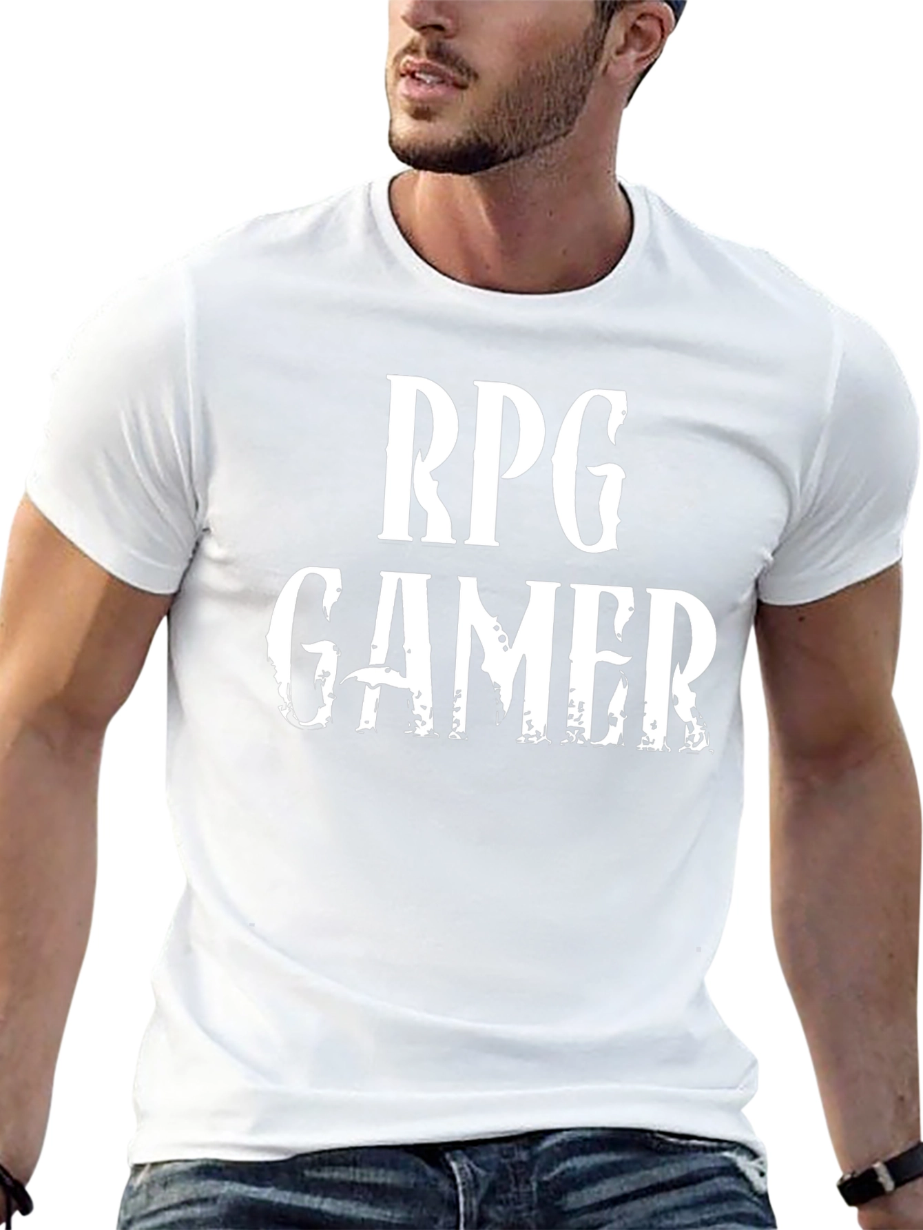 RPG Gamer Graphic Print Black T-Shirt