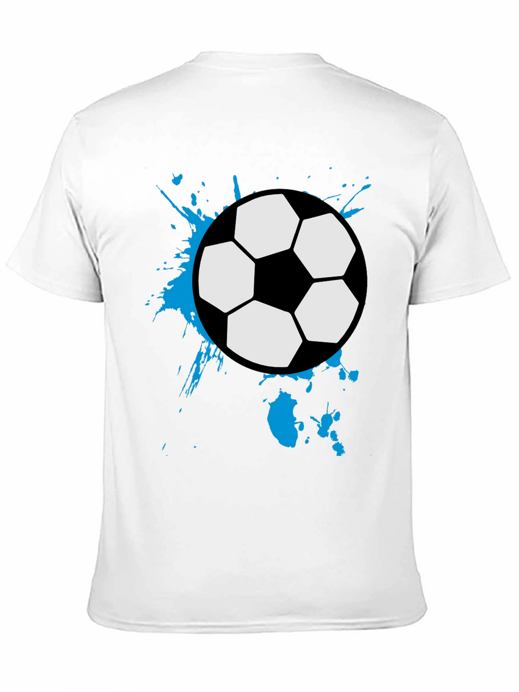 Soccer Ball Splash Tee - Black Cotton Graphic T-Shirt