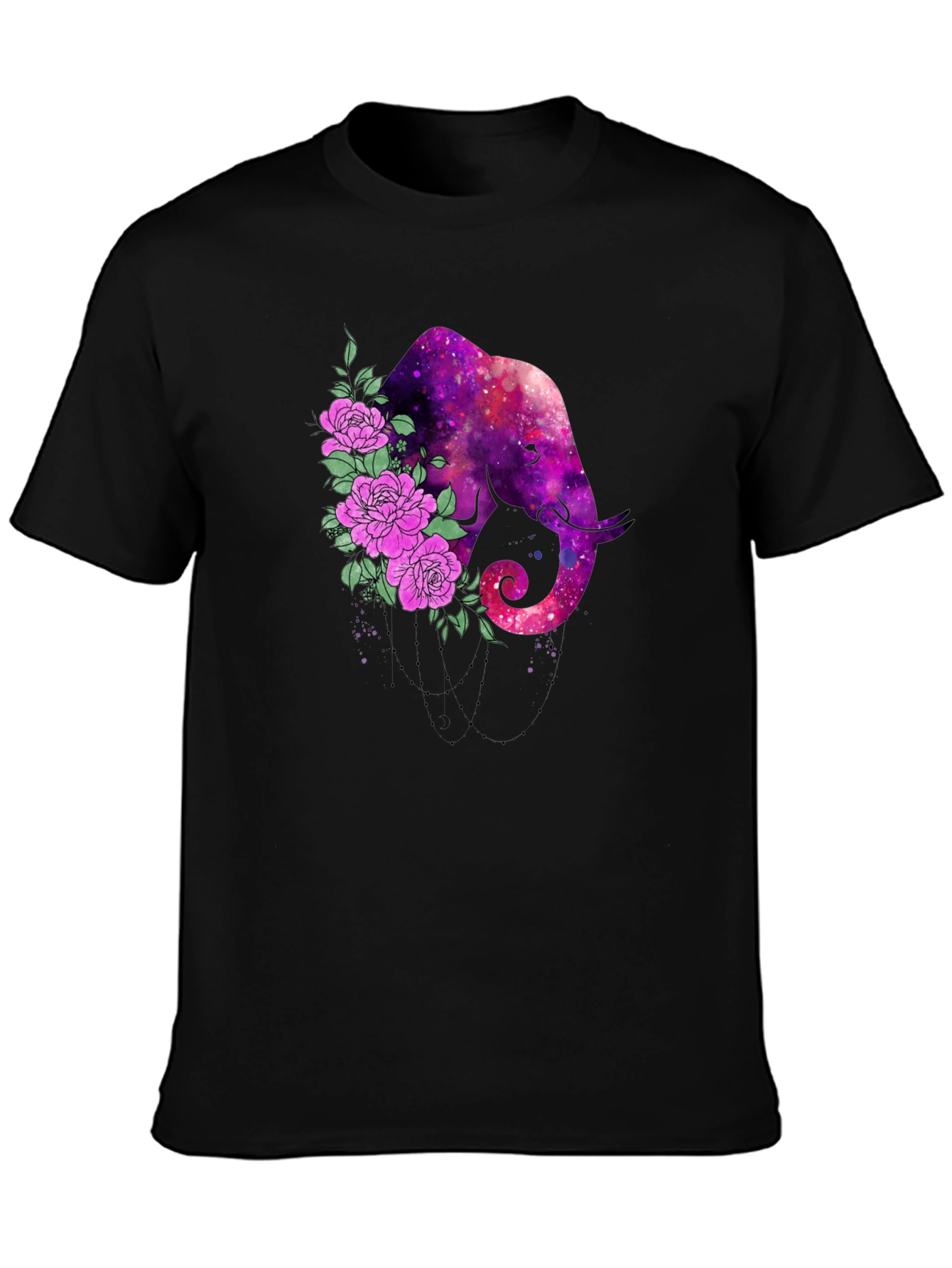 Galaxy Elephant Floral Tee