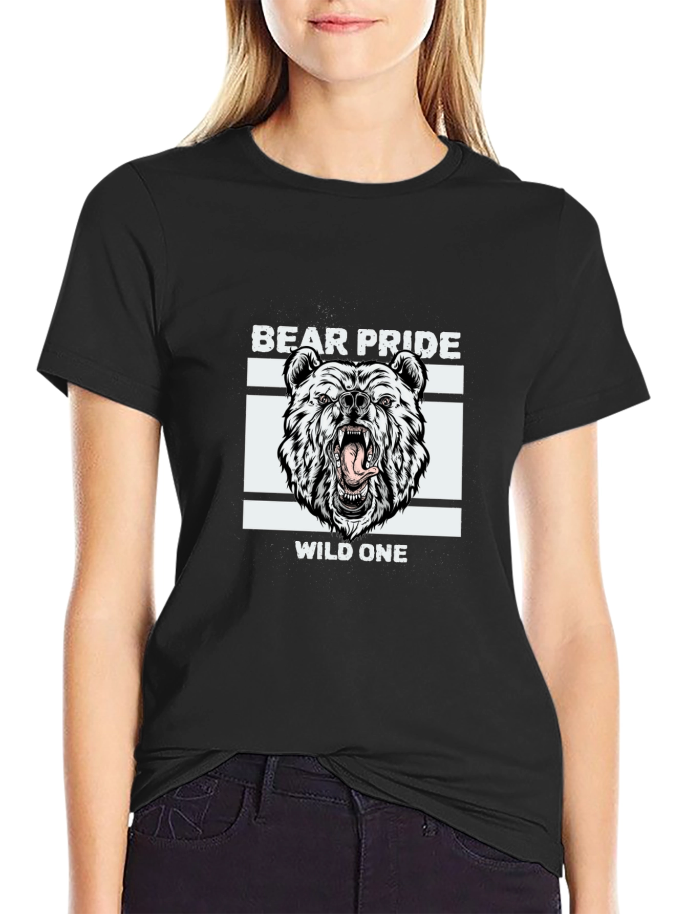 Bear Pride Wild One Graphic T-Shirt - Black