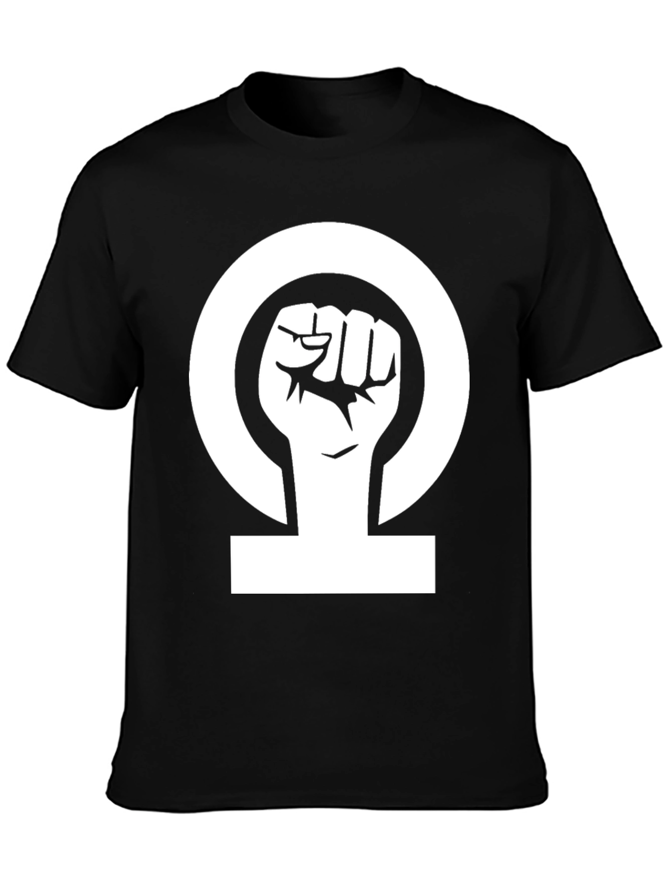 Feminist Fist T-Shirt - Black Cotton Graphic Tee