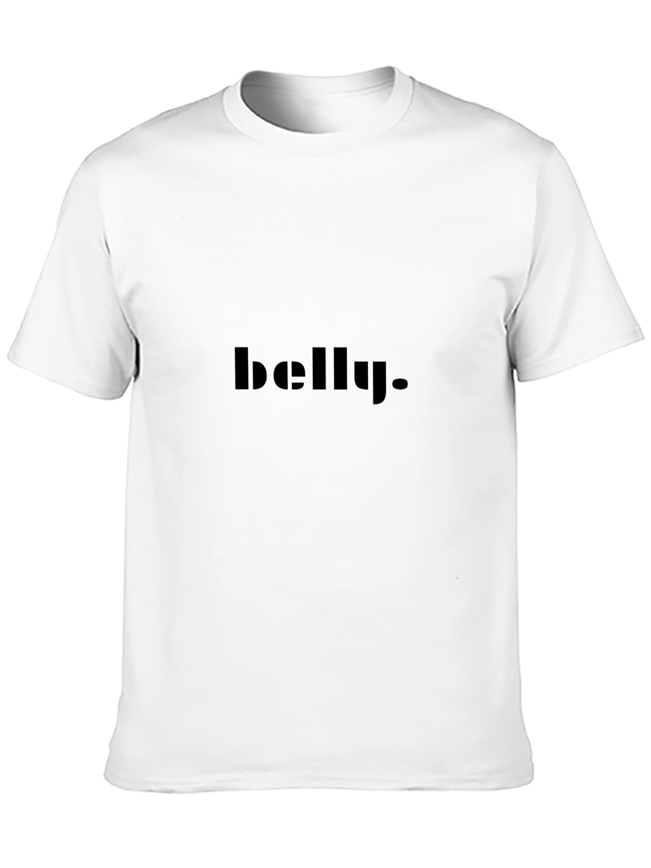 Mens belly. Black Graphic Tee