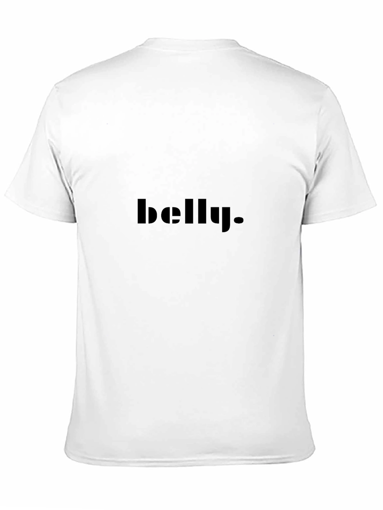 Mens belly. Black Graphic Tee