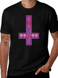 Sinner Inverted Cross Skull T-Shirt