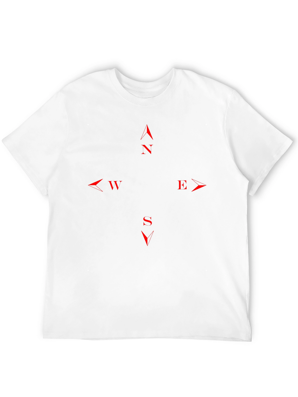 Directional Compass T-Shirt - Black with Red Details