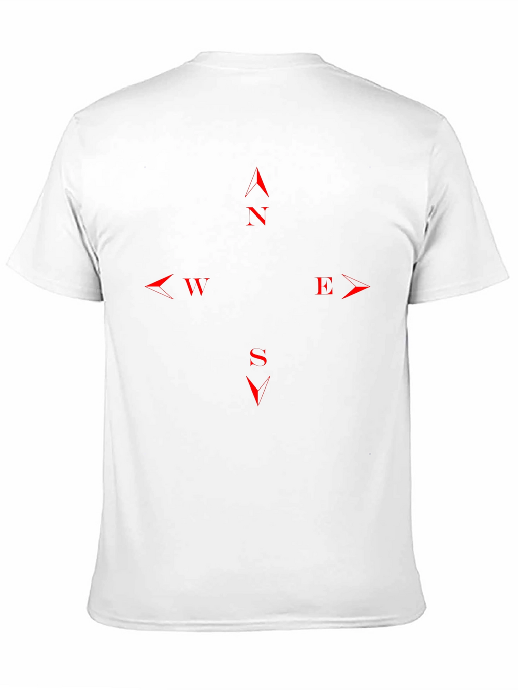Directional Compass T-Shirt - Black with Red Details