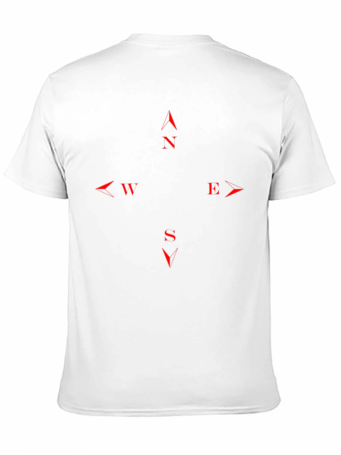 Directional Compass T-Shirt - Black with Red Details
