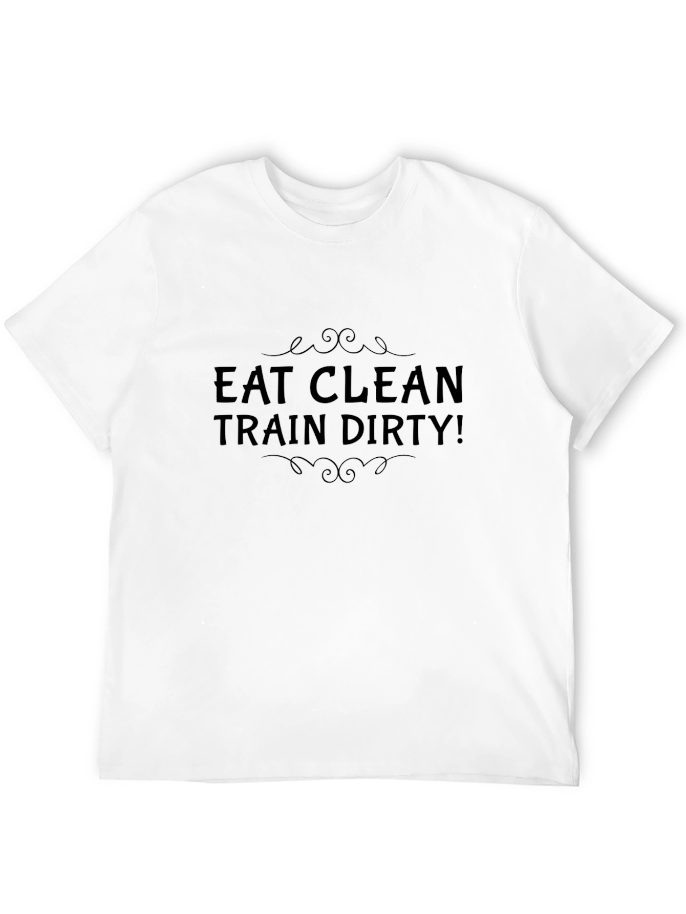 Eat Clean Train Dirty Black Graphic Tee