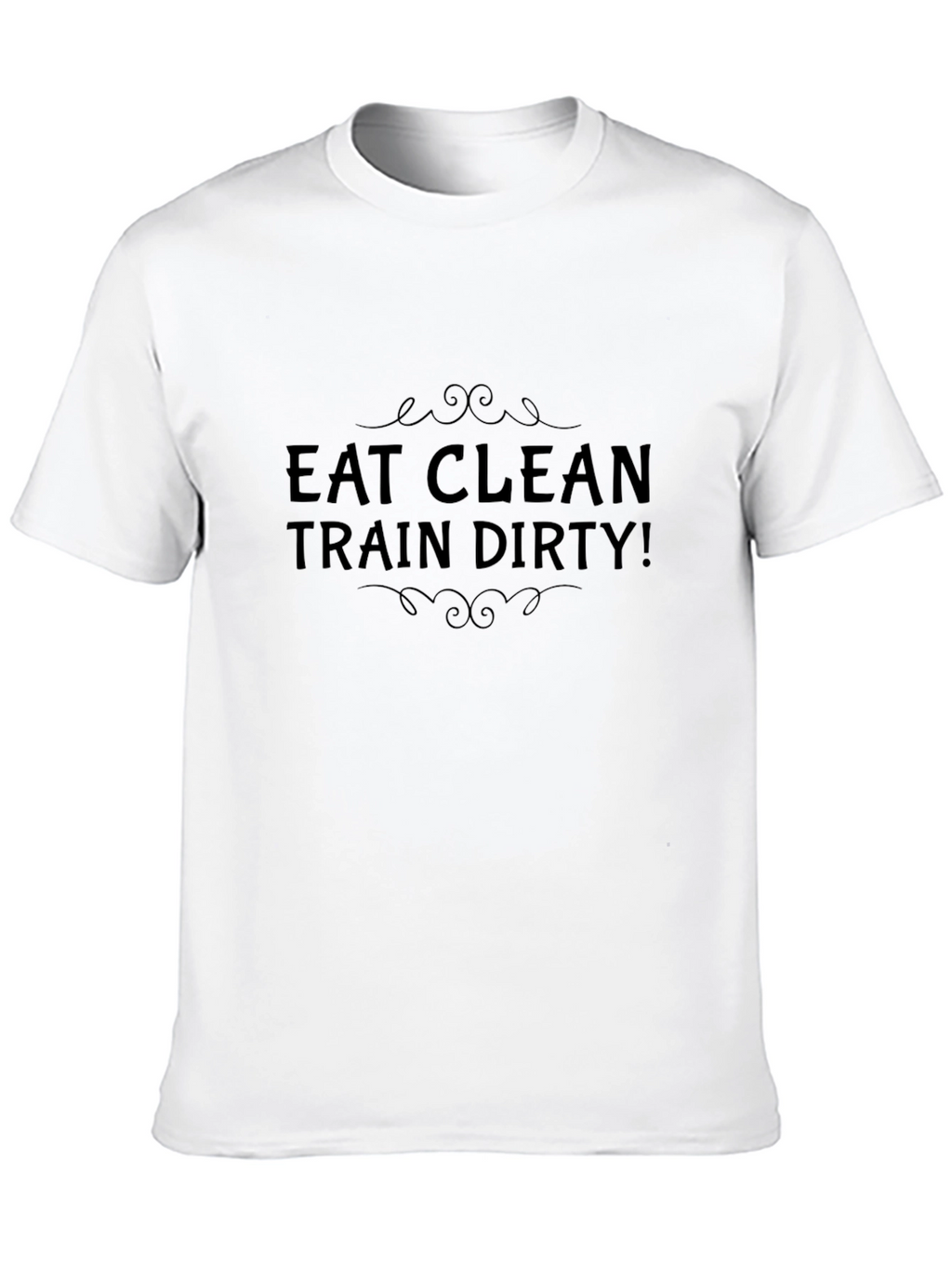 Eat Clean Train Dirty Black Graphic Tee
