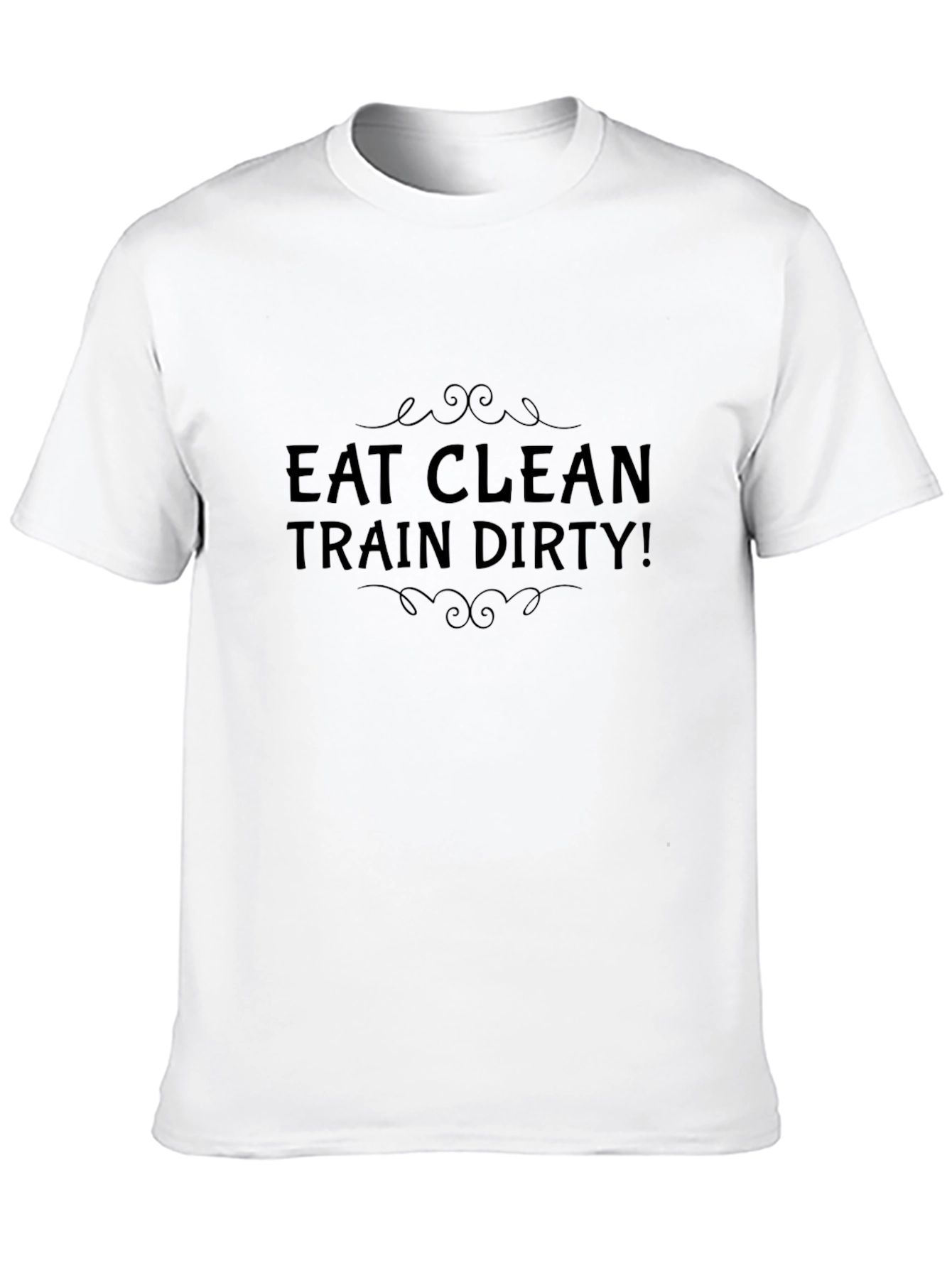 Eat Clean Train Dirty Black Graphic Tee