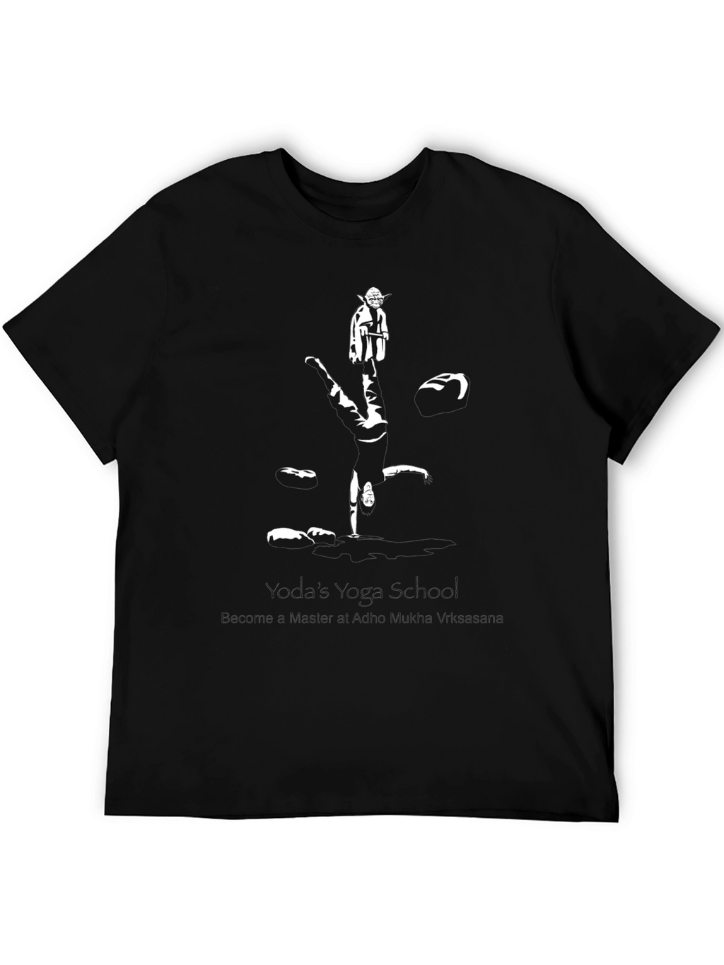 Yoda Reflection Graphic Black T-Shirt