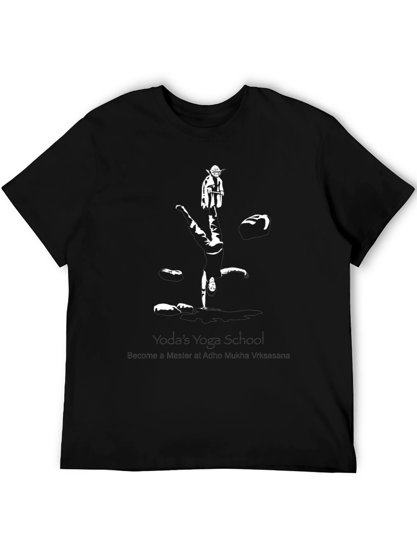 Yoda Reflection Graphic Black T-Shirt