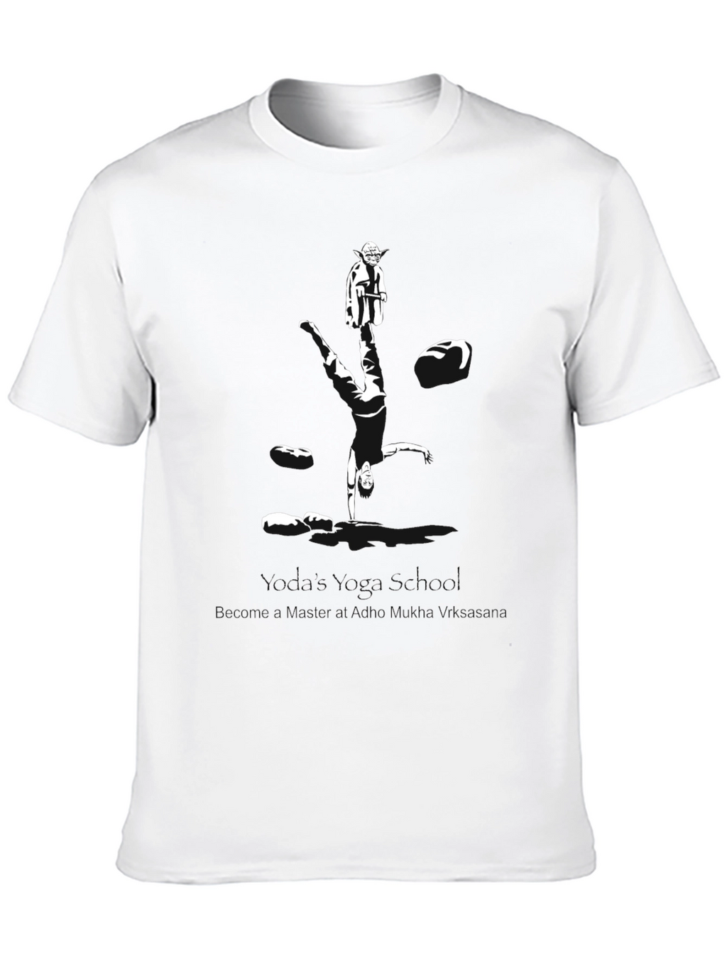 Yoda Reflection Graphic Black T-Shirt