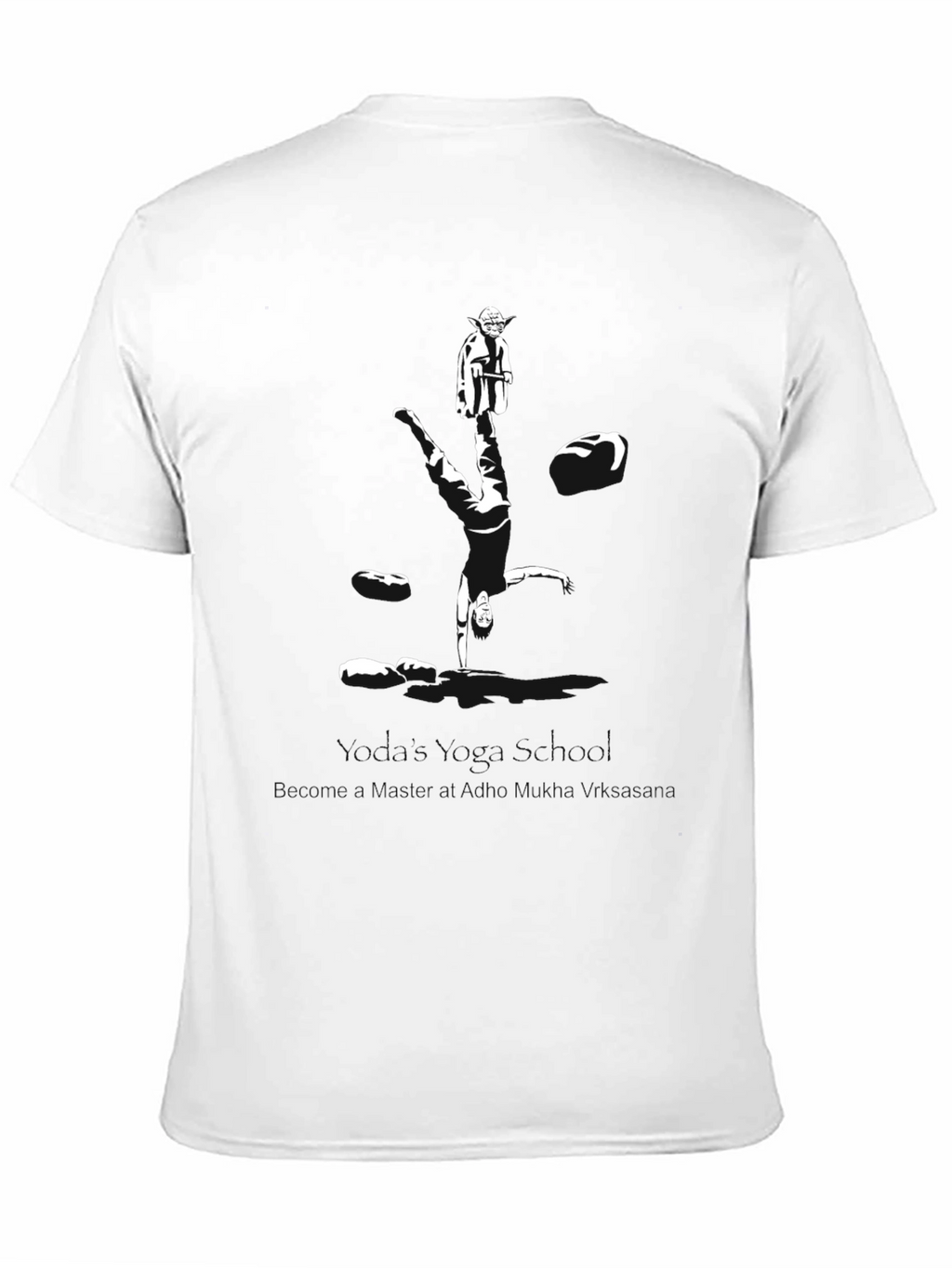 Yoda Reflection Graphic Black T-Shirt