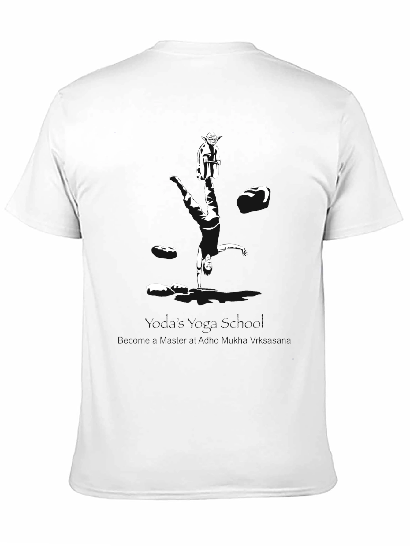Yoda Reflection Graphic Black T-Shirt