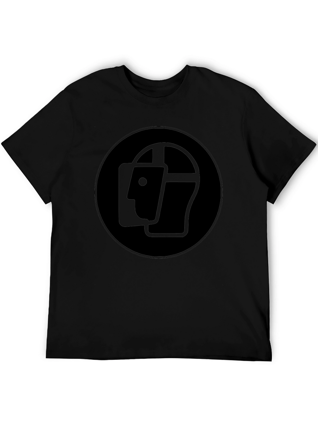 Abstract Head Graphic Black T-Shirt