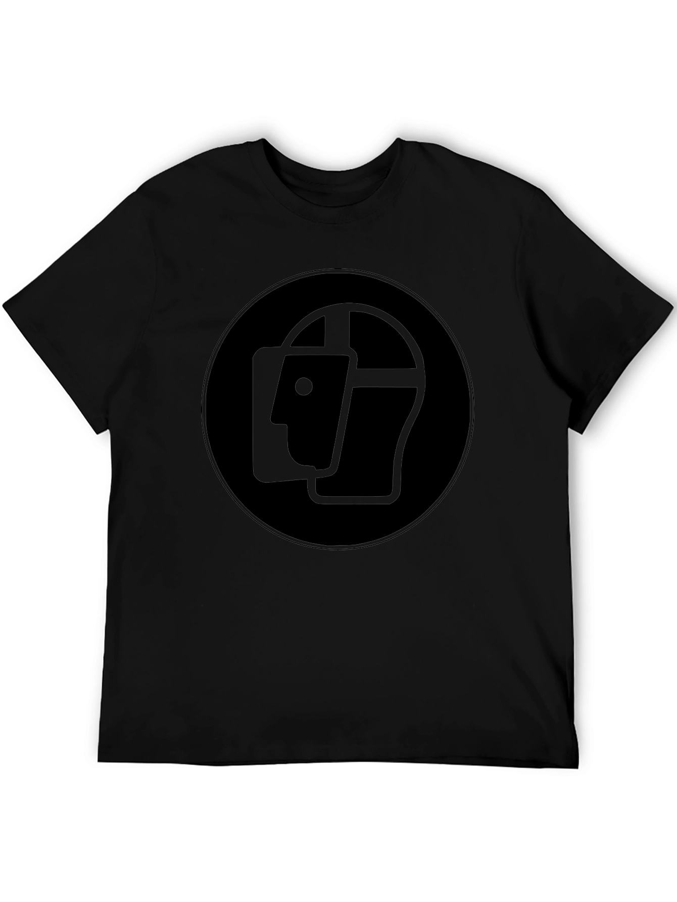 Abstract Head Graphic Black T-Shirt