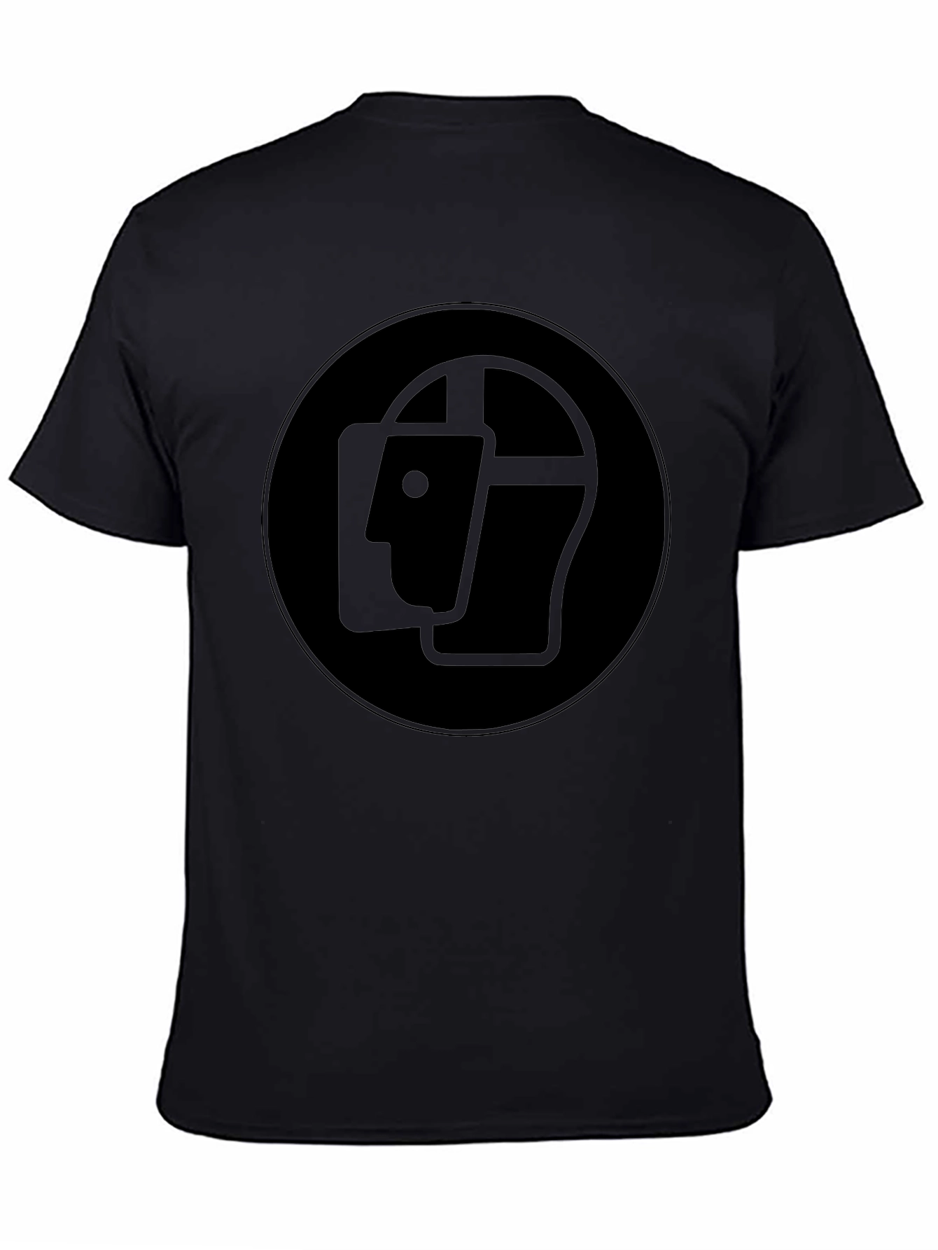 Abstract Head Graphic Black T-Shirt