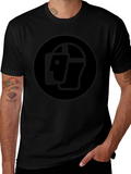 Abstract Head Graphic Black T-Shirt