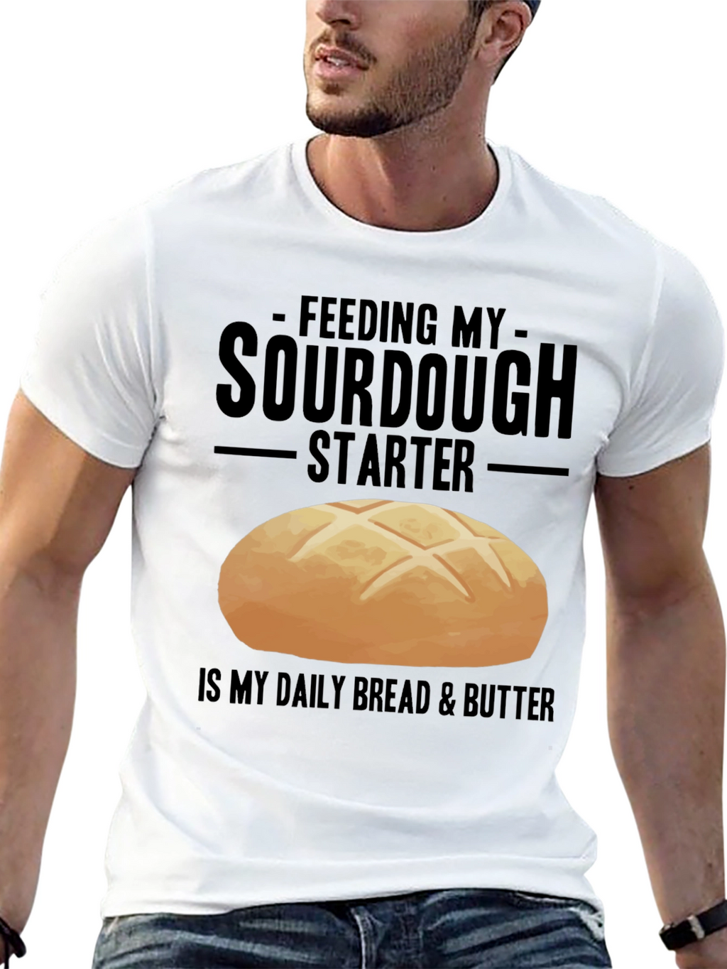 Sourdough Starter Black Graphic T-Shirt