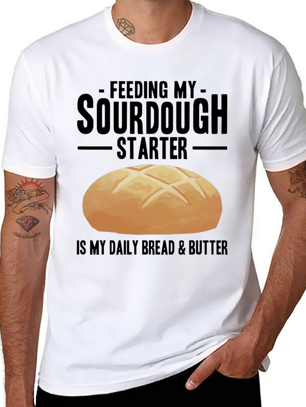Sourdough Starter Black Graphic T-Shirt
