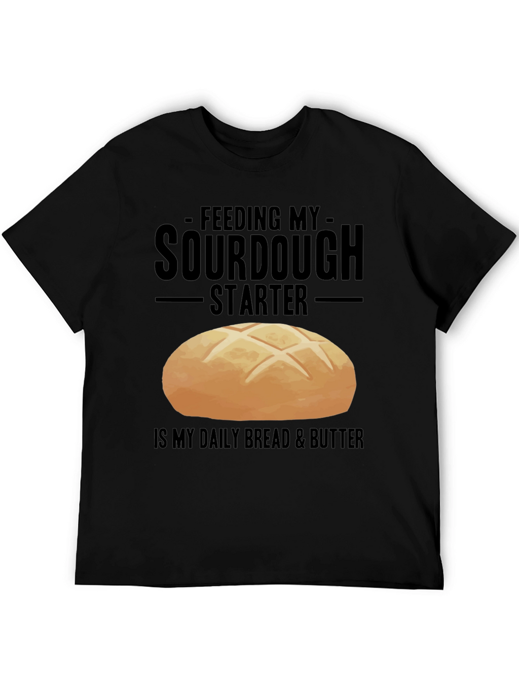 Sourdough Starter Black Graphic T-Shirt
