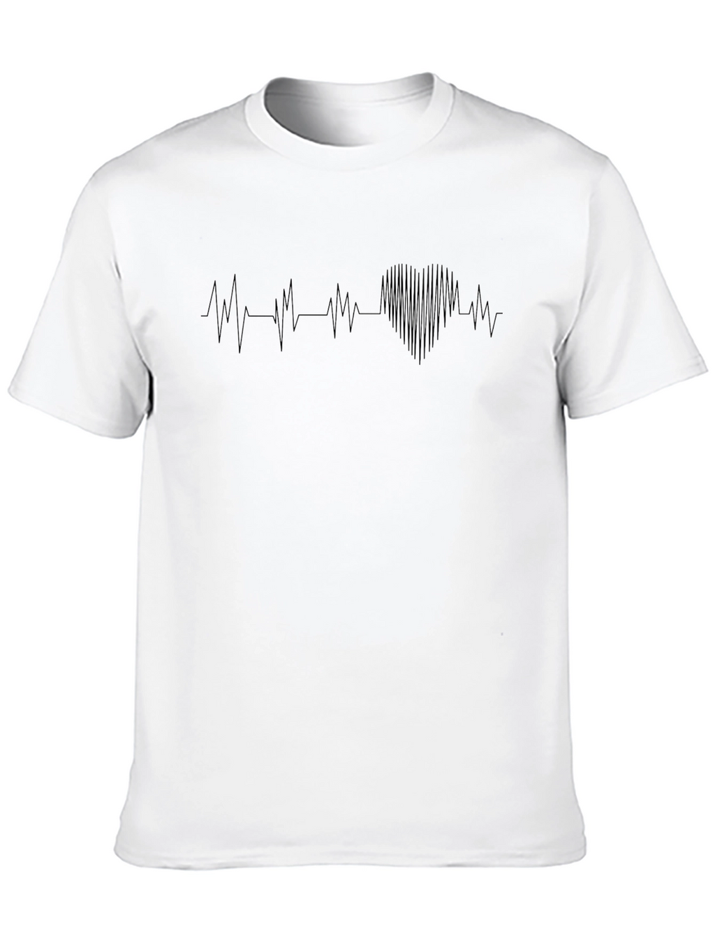 Heartbeat Graphic Black T-Shirt