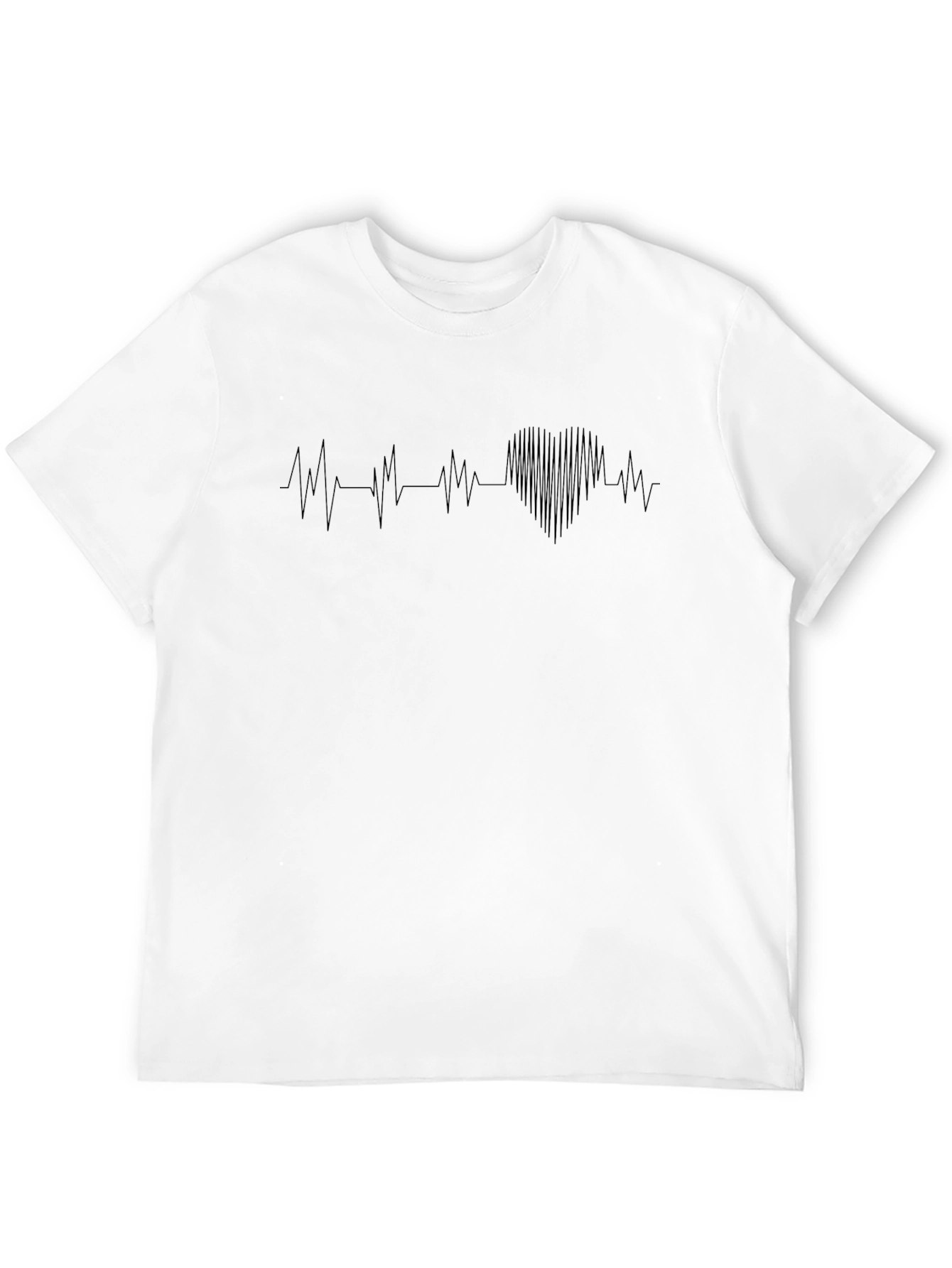 Heartbeat Graphic Black T-Shirt