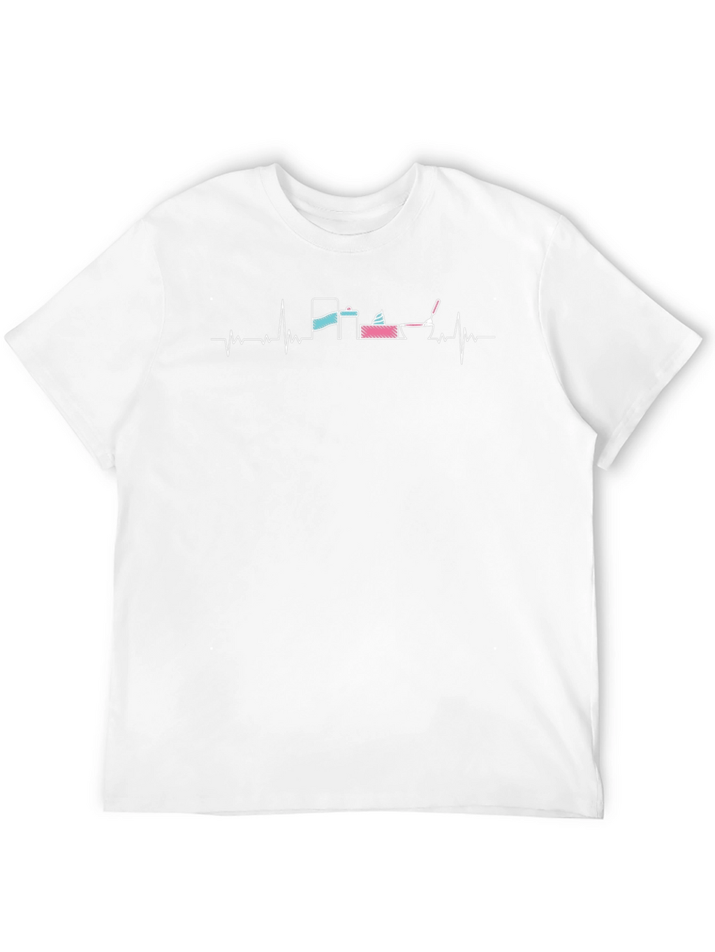 Construction Heartbeat T-Shirt - Black Crew Neck Tee